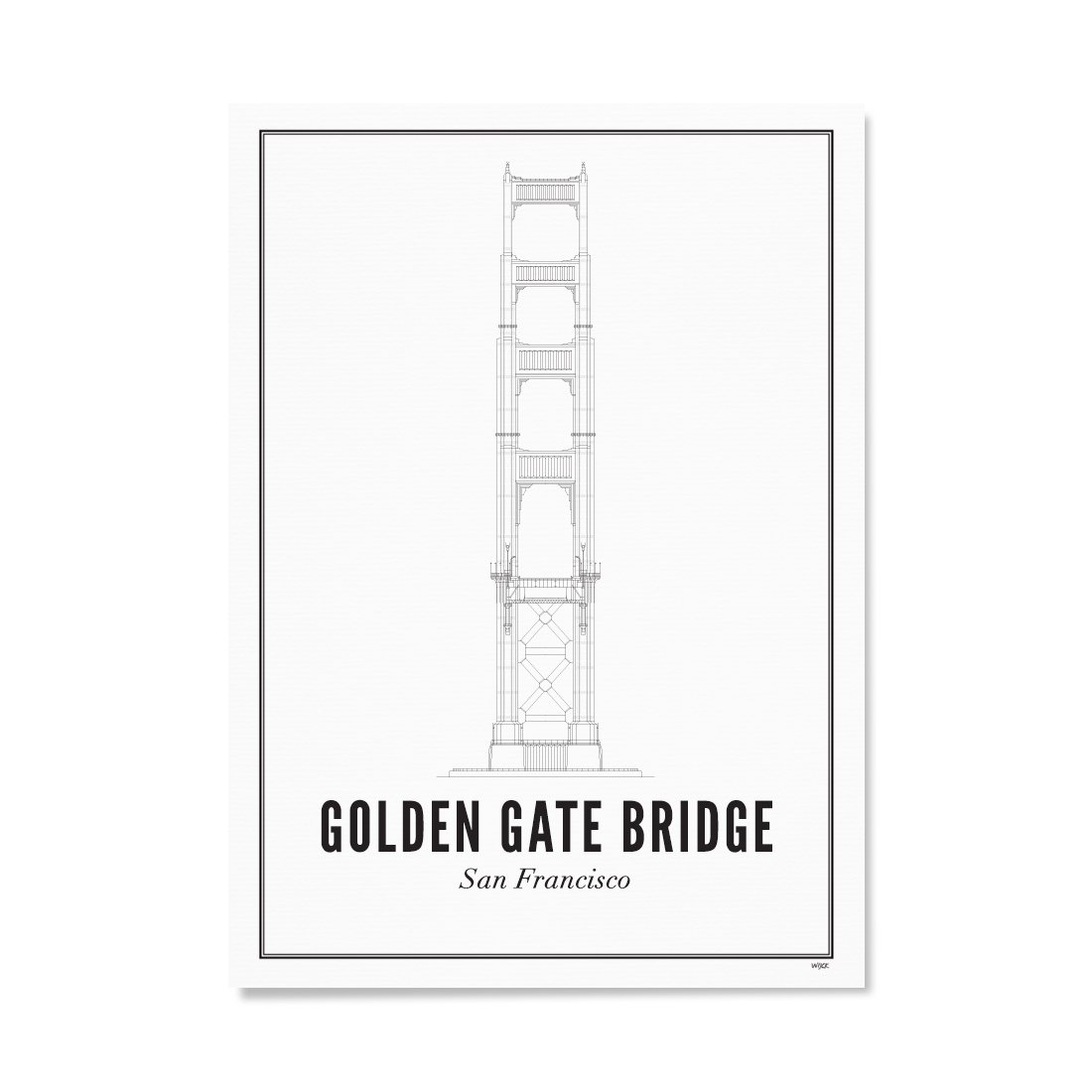 Poster von San Francisco - Golden Gate Bridge | WIJCK.